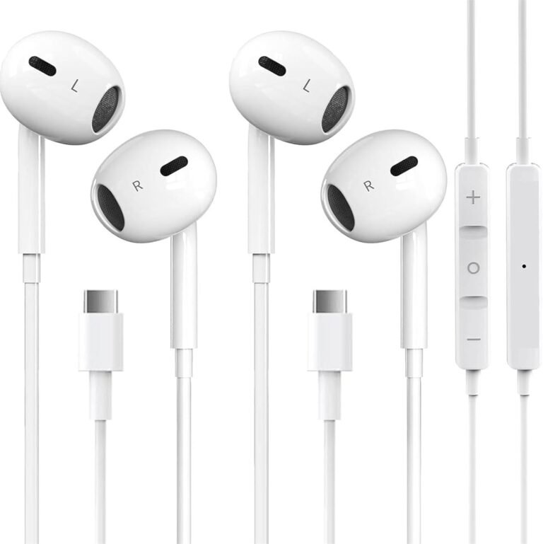 2 Packs USB-C Headphones for iPhone 16/15 Pro Max